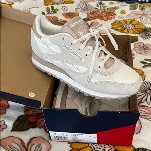 Reebok Beige and White Sneakers